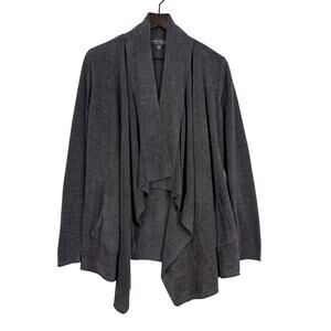 Barefoot Dreams CozyChic Ultra Lite Hi/Lo Cardi Sweater Gray $118 -  Size S/M